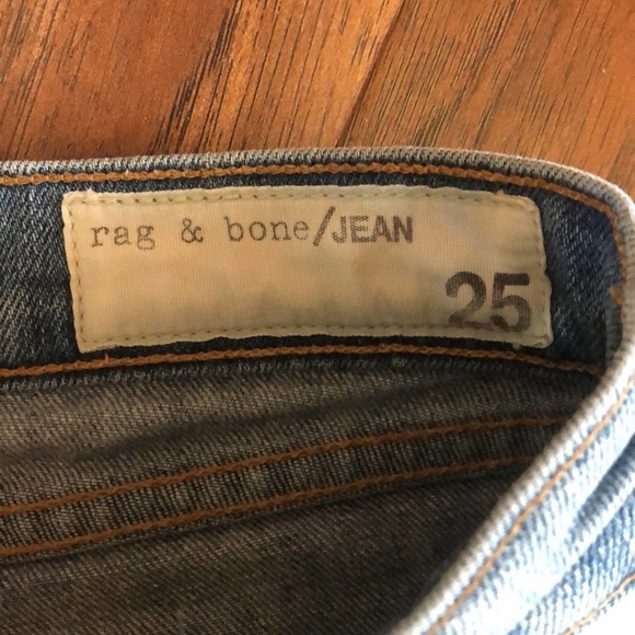 RAG & BONE Racer Relay Jeans Ankle Zip 25 - Picture 4 of 8